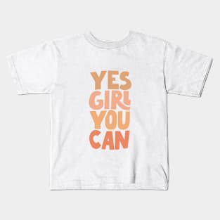 Yes Girl You Can Kids T-Shirt